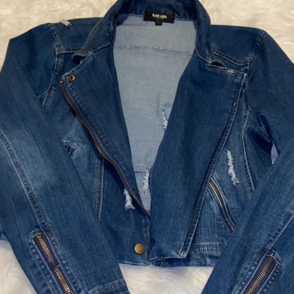 Crop jean jacket